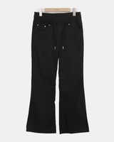 Noban Ribbed Banded Bootcut Pants