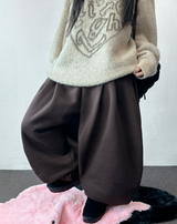 Hooky Balloon Fleece Wide Balloon Long Pant 🖤🤎 3 COLOR