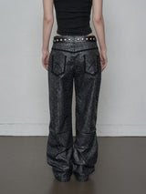 PYTHON LACE PANTS