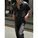 [S/S] Cool western denim half shirts (2color)