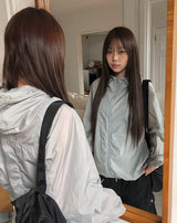 Fran Curved Two-Way Hood Windbreaker