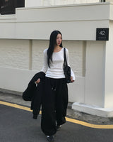 [BELLIDE MADE] Cookie, stripe finger hole T-shirt