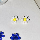 [MADE] デイジーフラワービーズイヤリング