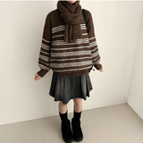 Core Soft Stripe Muffler Knit Set