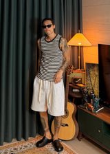 Slim Waffle Stripe Tank Top 3COLOR