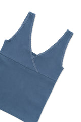 Lazy sleeveless top_blue