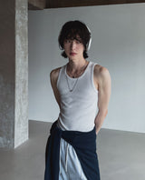 [MADE] Lan circle ribbed sleeveless
