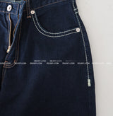 neon stitches wide pants