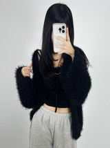 (SOFT-FIT♥) 5 COLORS マイフォームソフトデイリールーズフィットニットカーディガン