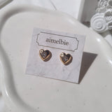 ジェニーハートピアス - Gold Color