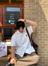 カチオニオンパッチポケット半袖シャツ
