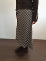 Mellow Chiffon Checkered Skirt (2 Colors)