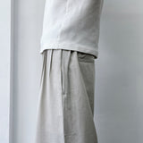 Mist Silver Pleated Pants