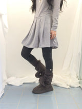 line and pleated dress