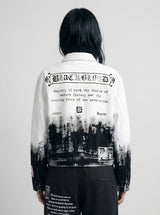 BBD アングザイエティ スモーク グラフィック デニム ジャケット (White)