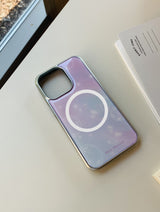 [MADE]ラベンダーシルバー シルバー エポキシ iPhone MagSafeケース