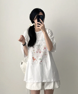 3st Digital Printed Short Sleeve T-Shirt #TeddyBear #Ballerina #Ribbon