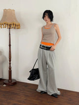 RAW-CUTTING RIVET SWEAT PANTS