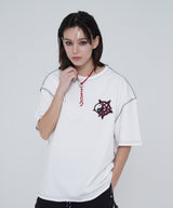 デーモンキャットTシャツ - [ホワイト]