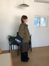 アノンチェックフリルバンディングミディスカート