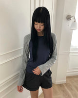 ミオル ラグラン ロールアップ Tシャツ