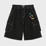マルチーズカーゴバミューダデニムパンツ