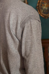 LAYERED V NECK KNIT / GREY