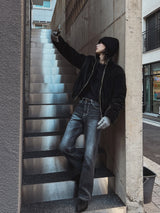 Mille stone washed bootcut denim pants