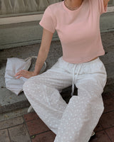 Fore eyelet banding pants