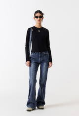 Odd-Signature-Cut-Off-Slim-Long-Sleeve - 3COLOR