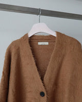 Mohair wool knitwear oversized-fit cardigan
