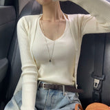 [BELLIDE MADE] スリムフィットホルターネックカーディガンセットアップ