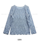 Bubble Punching Boat Neck Loose Fit Knit