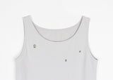 EYELET FRILL SLEEVELESS