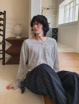 Noah Linen Boat Neck Long Sleeve Knit