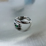 Curved Stone Open Ring