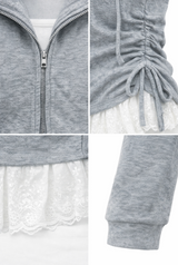 Cloud Lace Hoodie Set