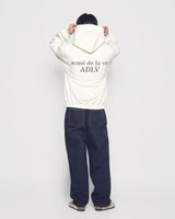 25FW BASIC LOGO NAPPING HOODIE CREAM