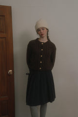 Nutty cable cardigan_brown