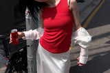  BACK OPEN STRAP SLEEVELESS