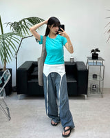 Defen Color Round Short Sleeve Tee