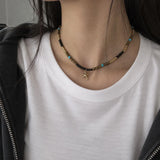 Vintage Mosaic Beads Necklace