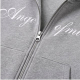 Nadia Angel Graphic Dot Hood Zip-Up