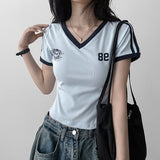 95 V-neck Uniform St Cropped Short-Sleeved (4 colors) 