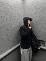 No.1166 T thin henly neck hood T (4color)