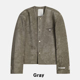 Ekkeullo Collar Less Tweed Blazer
