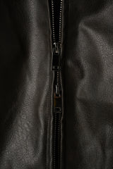 Kintz vegan leather zip-up jacket