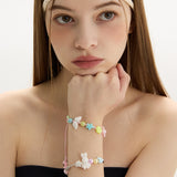 Pastel Bunny Star Chain Surgical Ball Bracelet