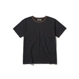 パッチワークポケットハーフTシャツ / ダスティブラック