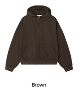 Vence High Neck Crop Hood Zip-Up